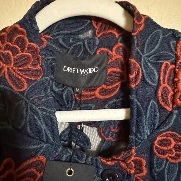 DRIFTWOOD Turn Heads Floral Crochet Mesh Jacket Coat Sz M NEW - Picture 4 of 7